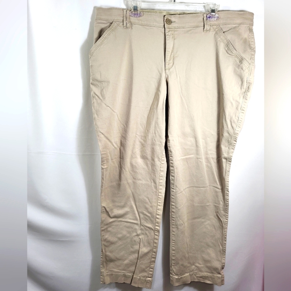 Lee Sinfully Soft beige khaki pants   women's 22W  #1085